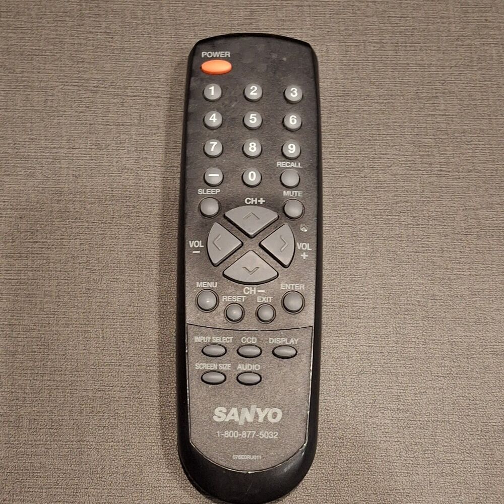 Sanyo 076E0RU011 TV Remote Control OEM